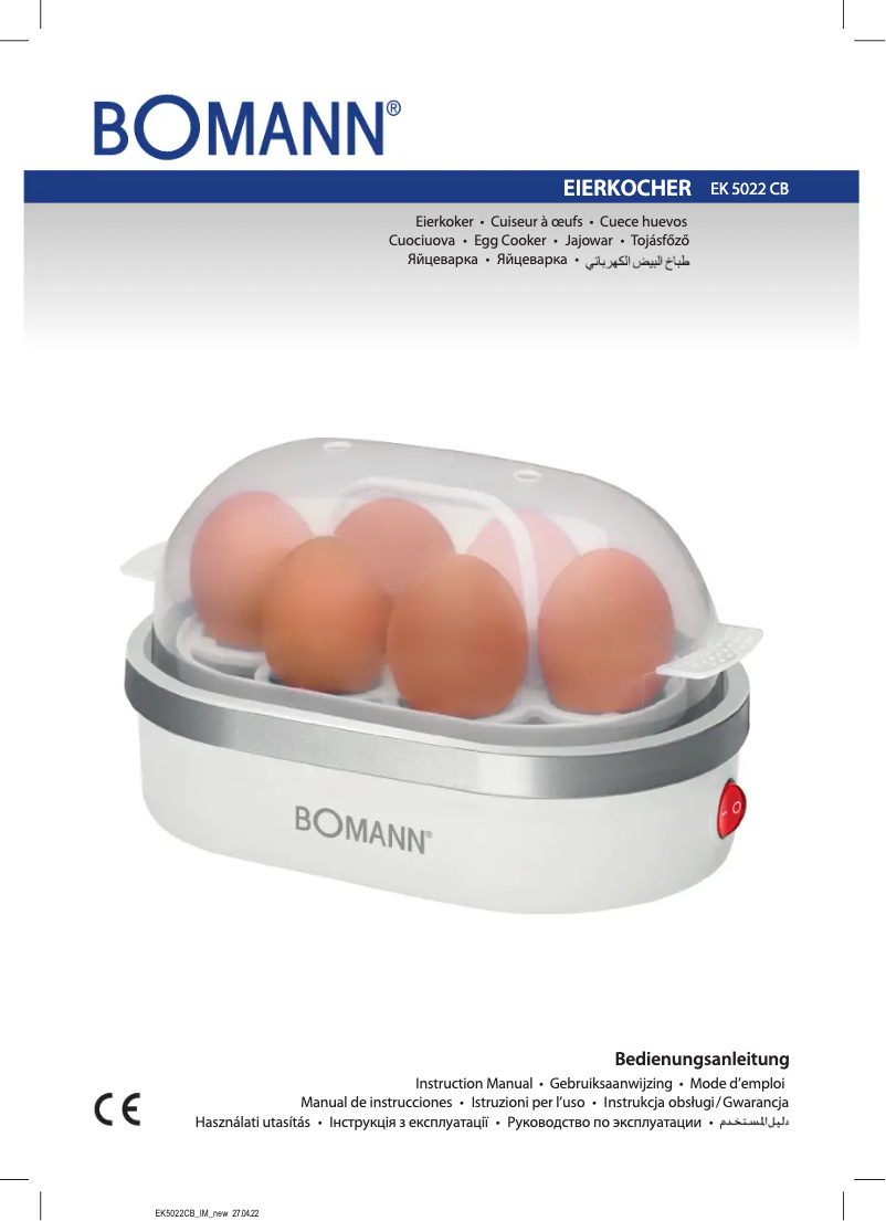 Page n°1 - Manuel utilisateur Bomann EK 5022 CB