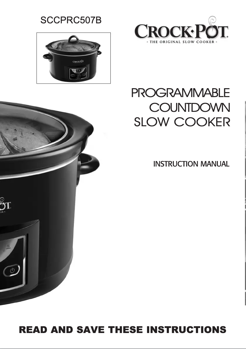 Page 1 de la notice Manuel utilisateur Crock-Pot CR024