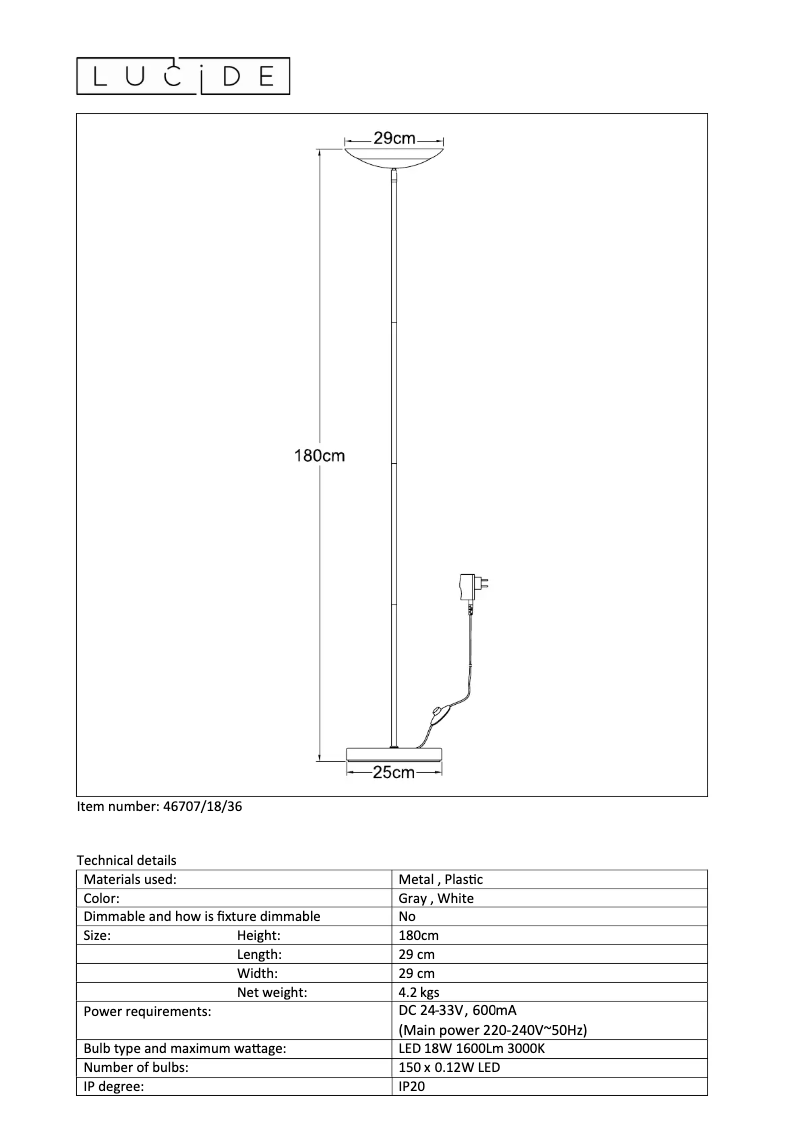 Image de la première page du manuel de l'appareil Ziggy led 46707/18/36