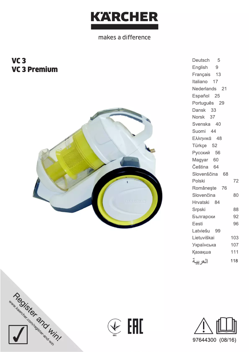 Image de la première page du manuel de l'appareil VC 3