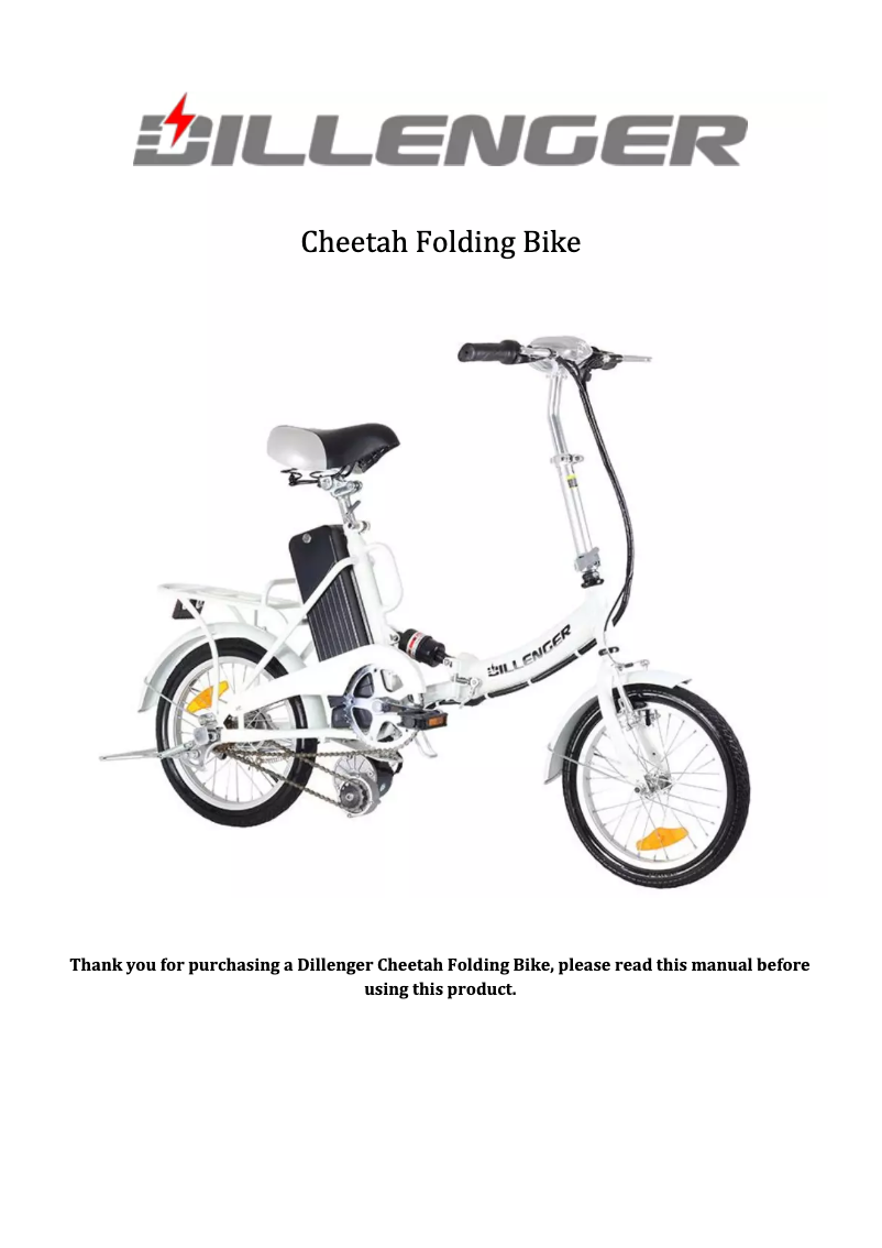 Página 1 del manual Manual de usuario Dillenger Cheetah