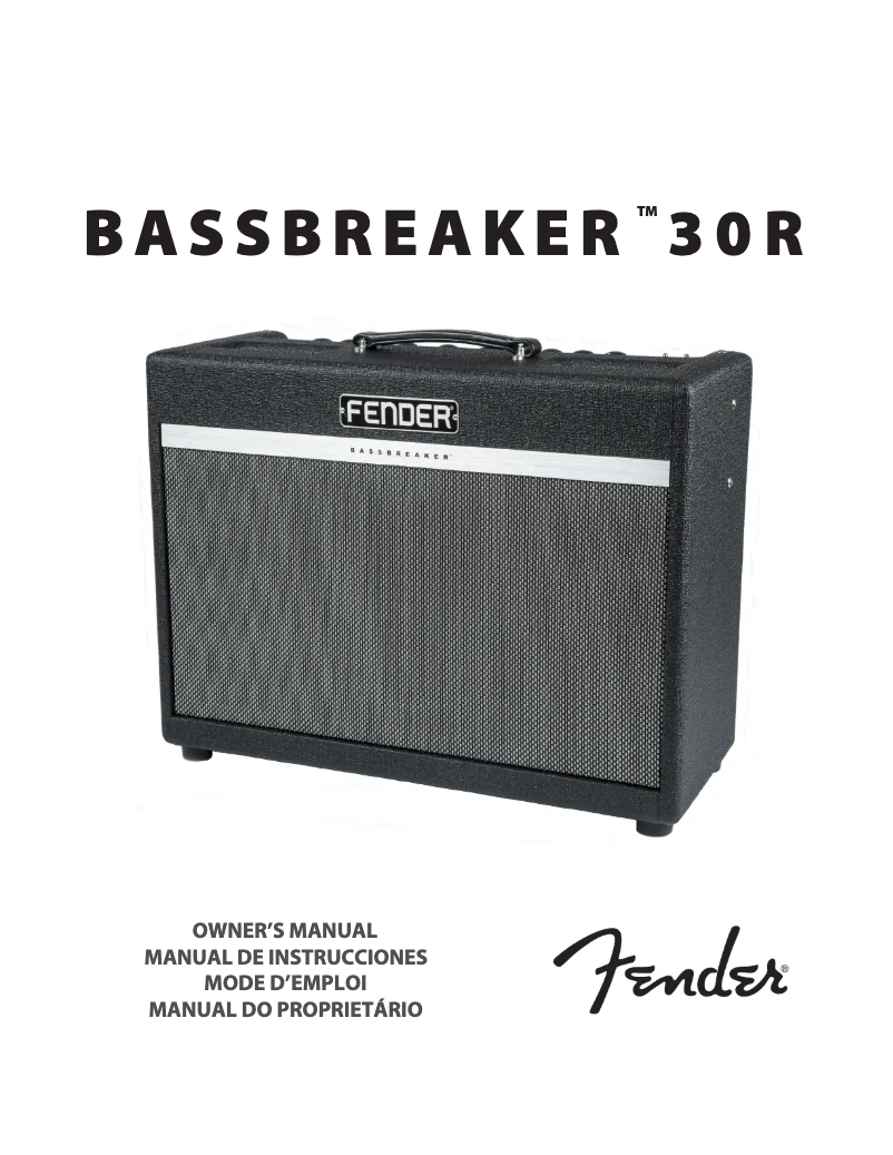 Page 1 de la notice Manuel utilisateur Fender Bassbreaker 30R