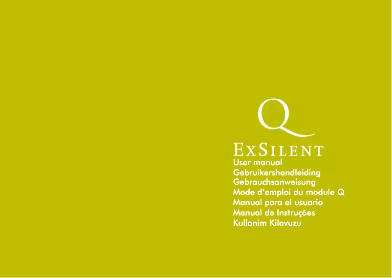 Page n°1 - Manuel utilisateur ExSilent Q