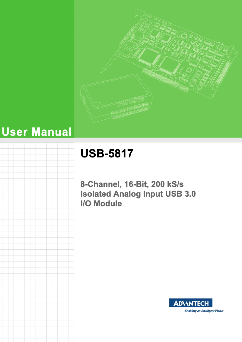 Image de la première page du manuel de l'appareil USB-5817-AE