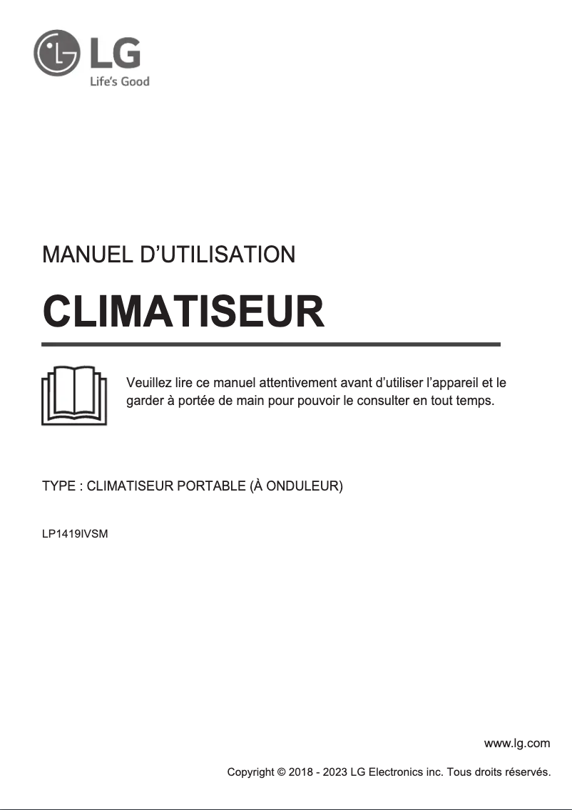 Page n°1 - Manuel utilisateur LG LP0824IVSM