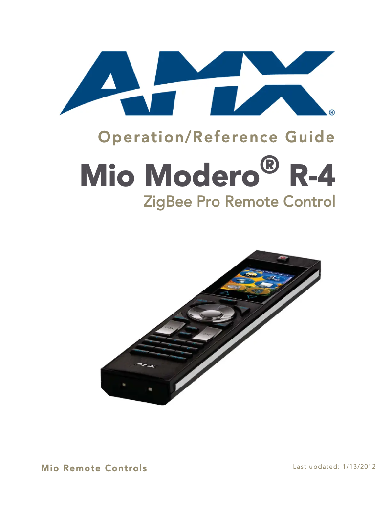 Image de la première page du manuel de l'appareil MIO-R4