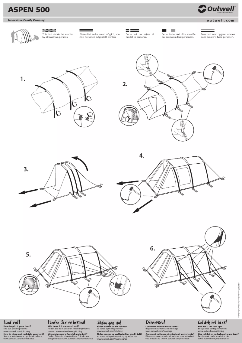Página 1 del manual Manual de usuario Outwell Aspen 500