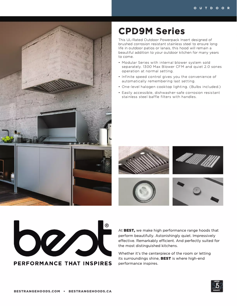 Page n°1 - Fiche technique Best CPD9M483SB