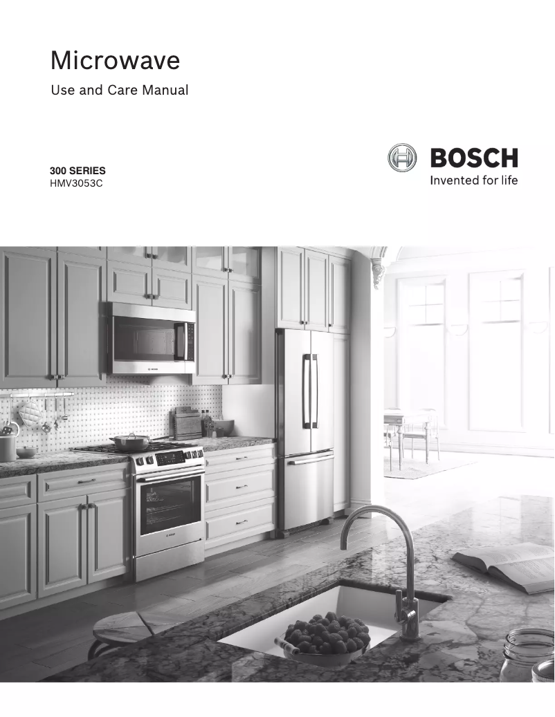 Page n°1 - Manuel d'utilisation et d'entretien Bosch HMV3053U