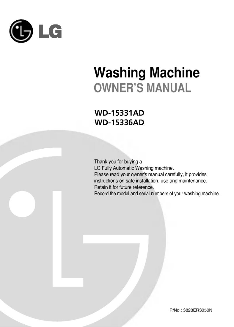 Página 1 del manual Manual de usuario LG WD-15336AD