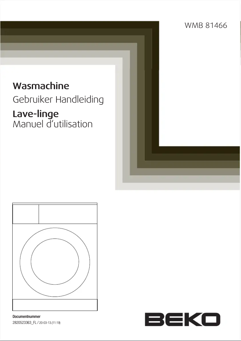 Image de la première page du manuel de l'appareil WMB 81466