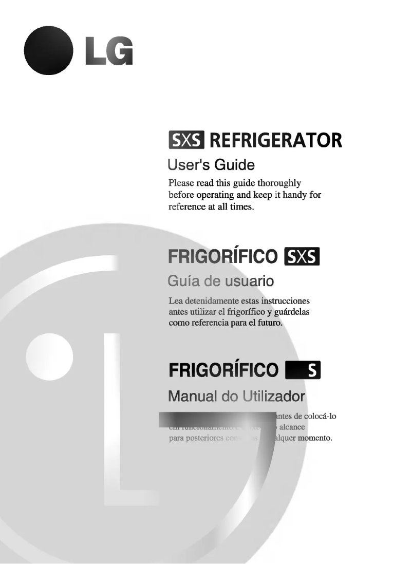 Page n°1 - Manuel utilisateur LG GR-B207DEC