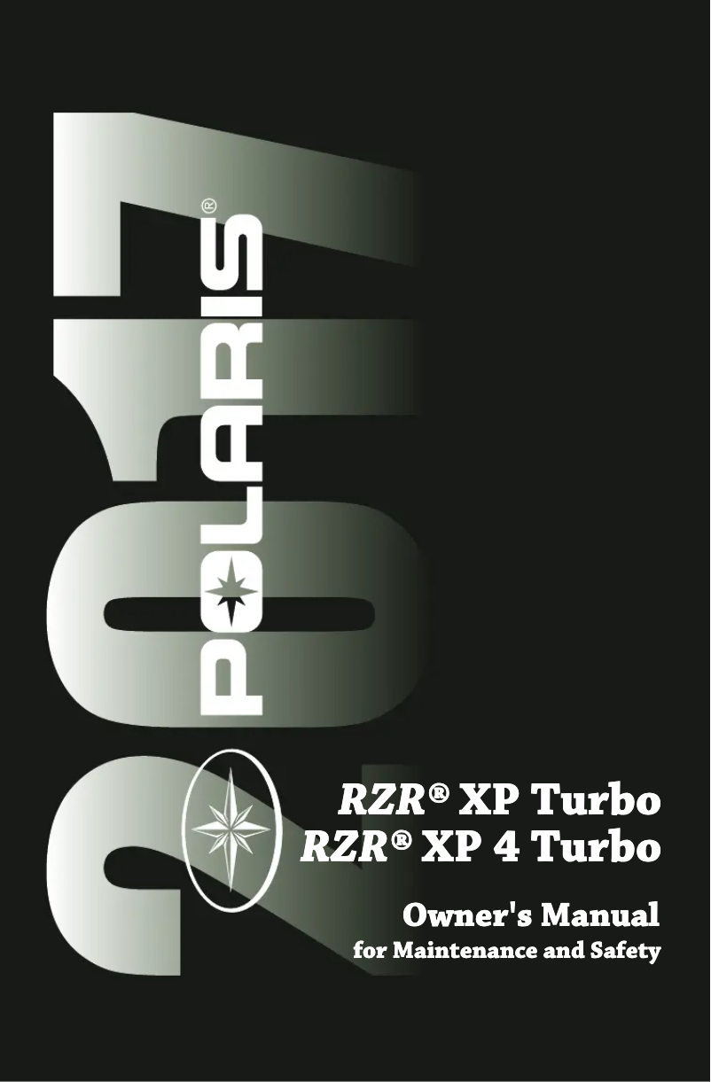 Page 1 de la notice Manuel utilisateur Polaris RZR XP 4 Turbo (2017)