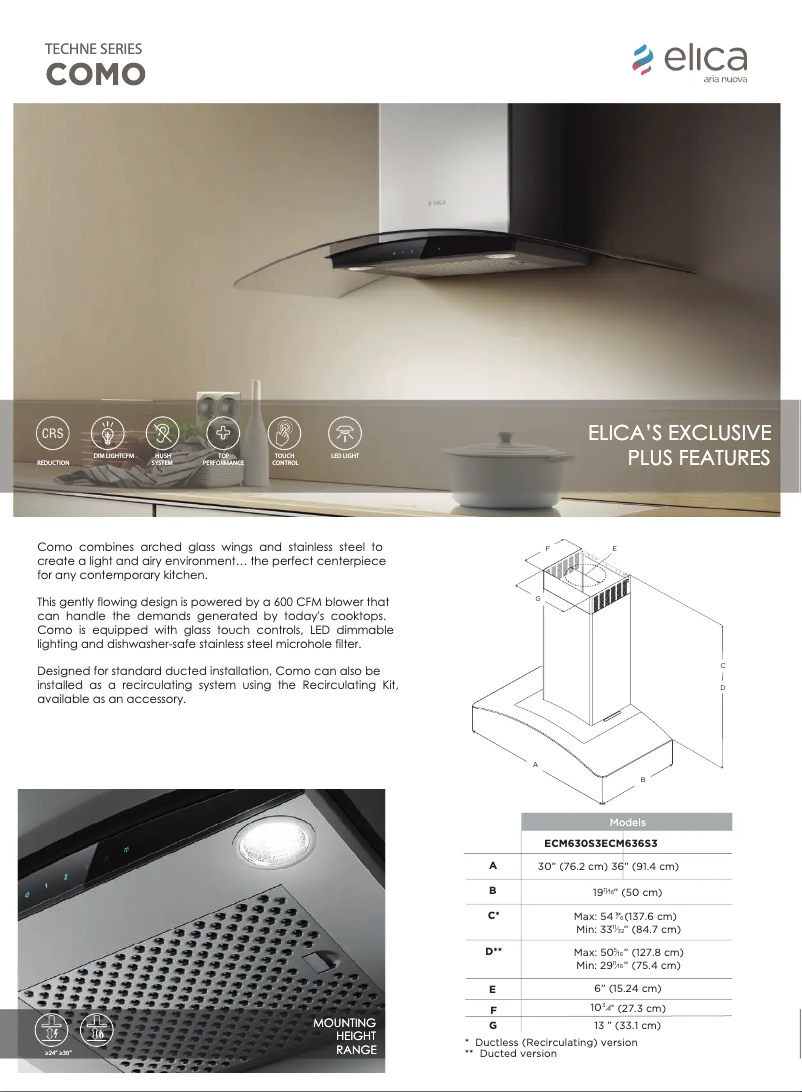Image de la première page du manuel de l'appareil Como EMC636S3
