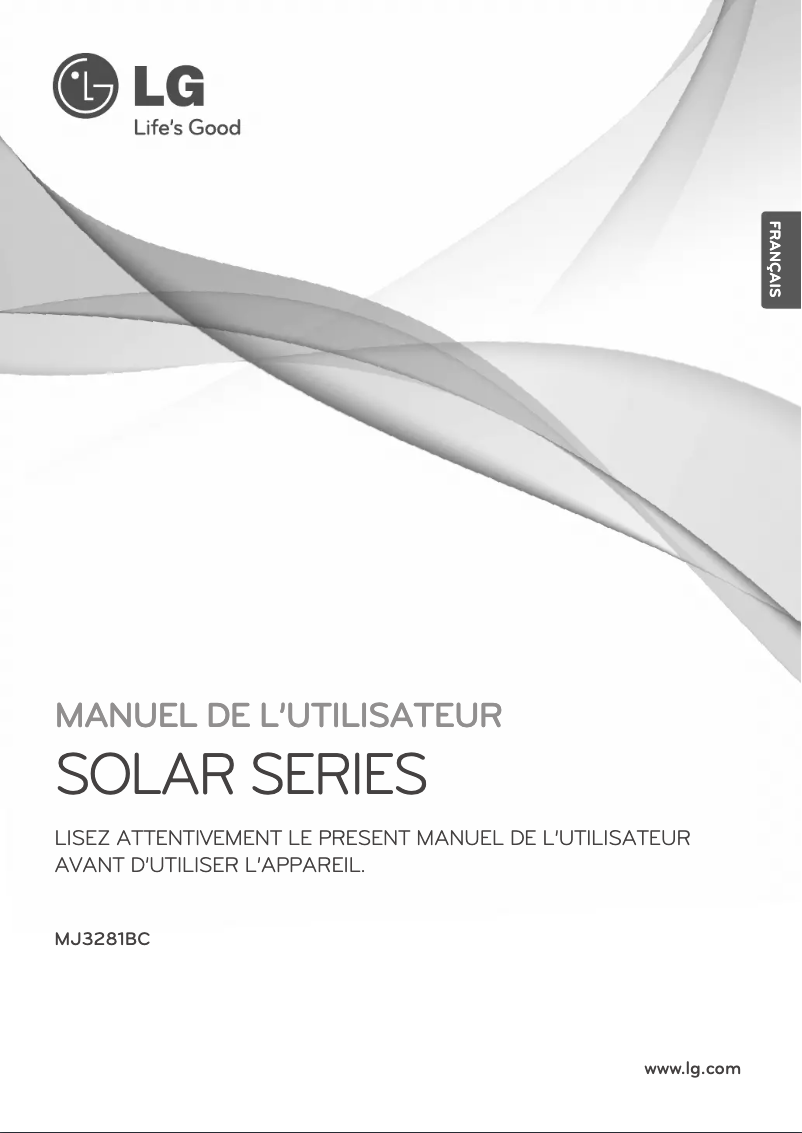 Page n°1 - Manuel utilisateur LG MJ3281BC