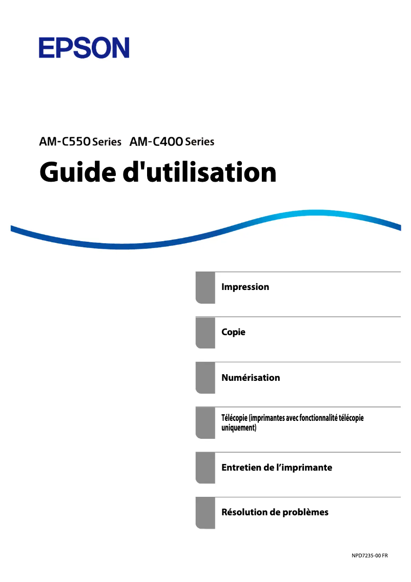 Page n°1 - Manuel utilisateur Epson WorkForce Enterprise AM-C550