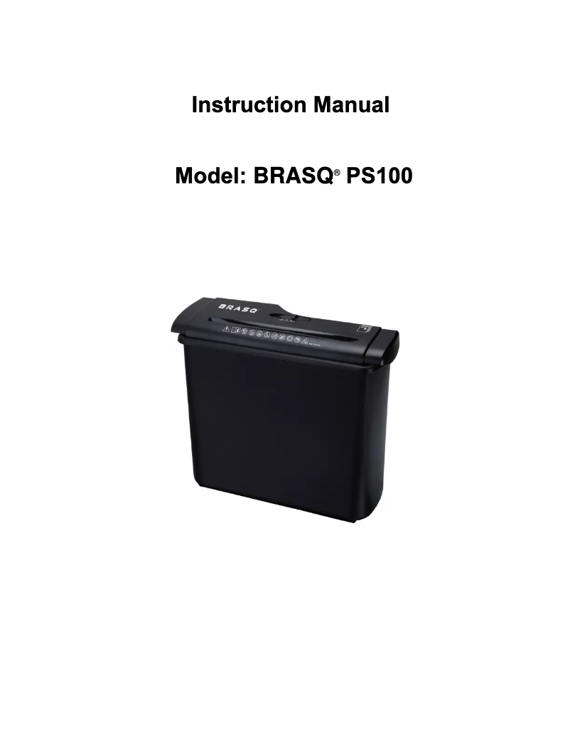 Image de la première page du manuel de l'appareil PS100