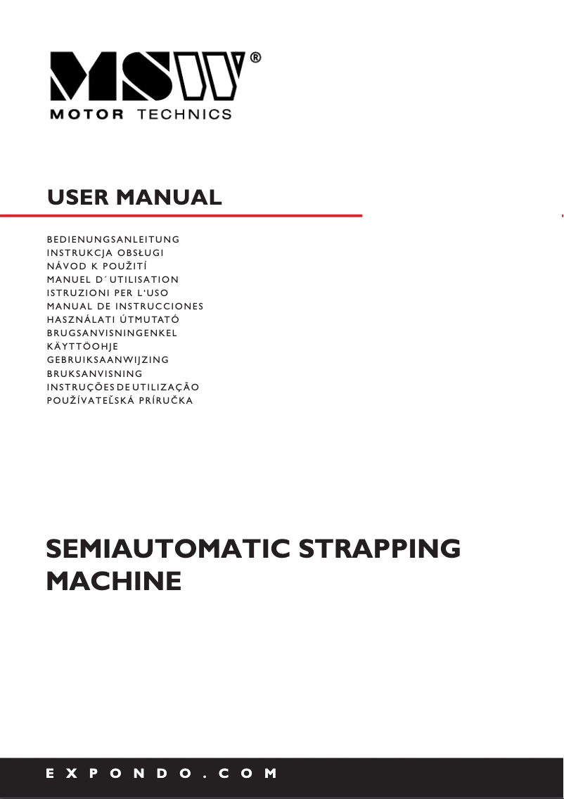 Page 1 de la notice Manuel utilisateur MSW MSW-PASO SSM30