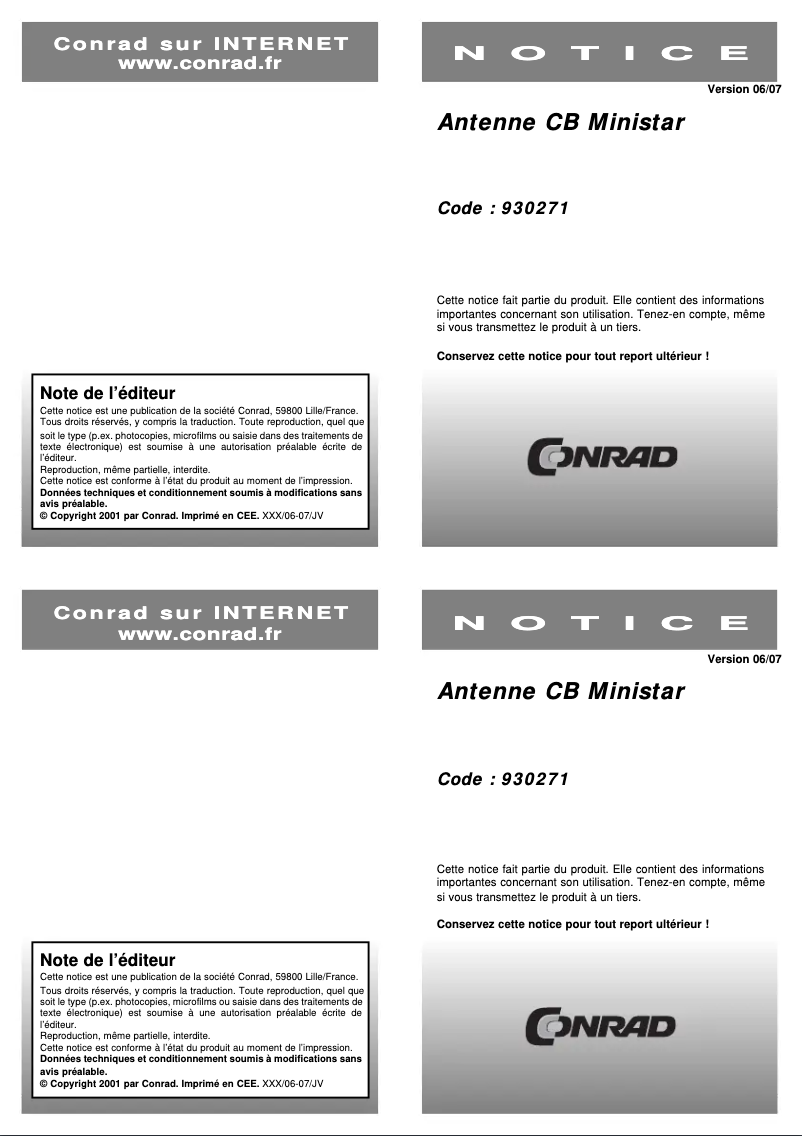 Image de la première page du manuel de l'appareil Ministar 27