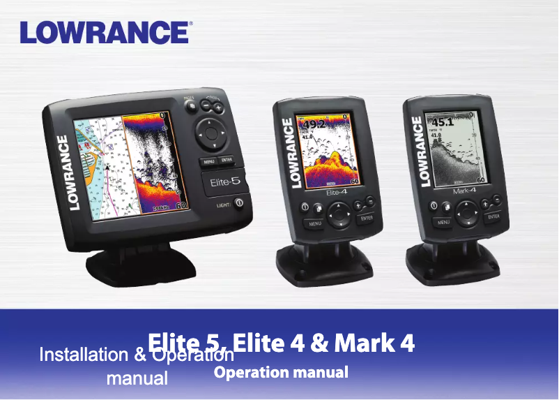 Page n°1 - Manuel utilisateur Lowrance Mark-4