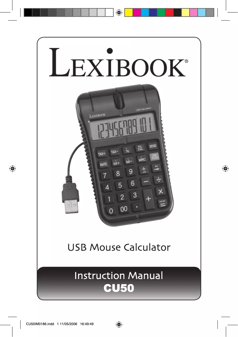 Page n°1 - Manuel utilisateur Lexibook CU50