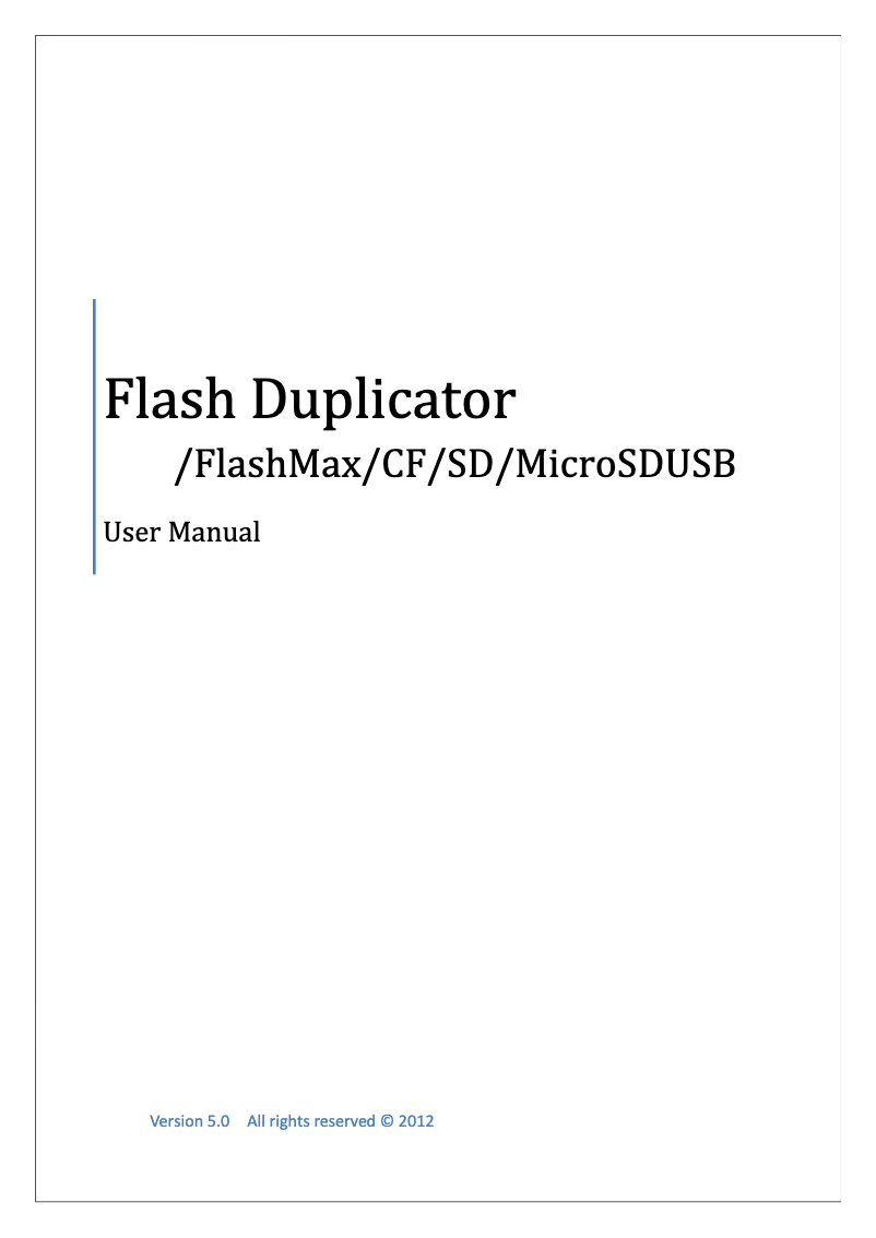 Page n°1 - Manuel utilisateur EZ Dupe CF 7