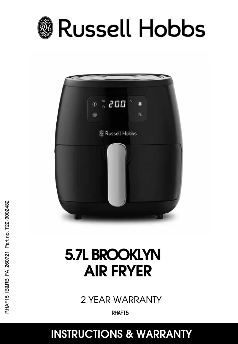 Page 1 de la notice Manuel utilisateur Russell Hobbs Brooklyn RHAF15