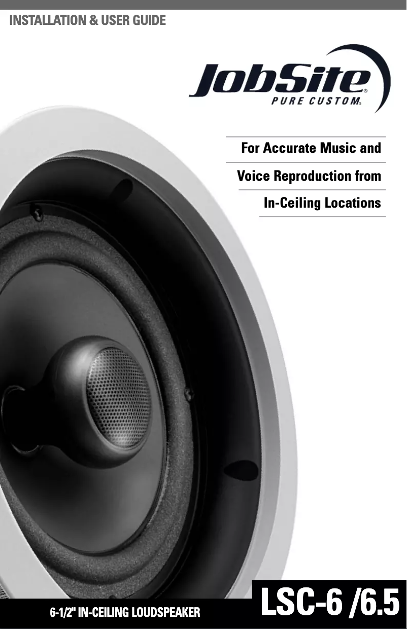 Page 1 de la notice Manuel utilisateur JobSite LSC-6