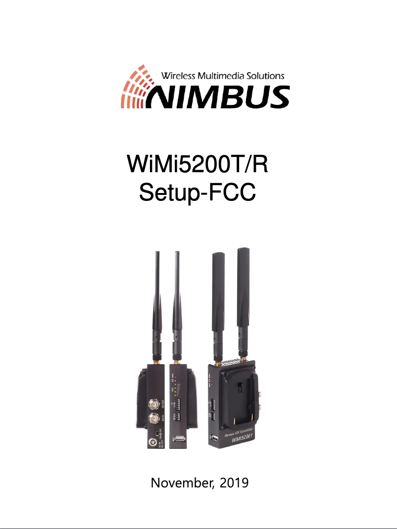 Image de la première page du manuel de l'appareil WiMi5200T