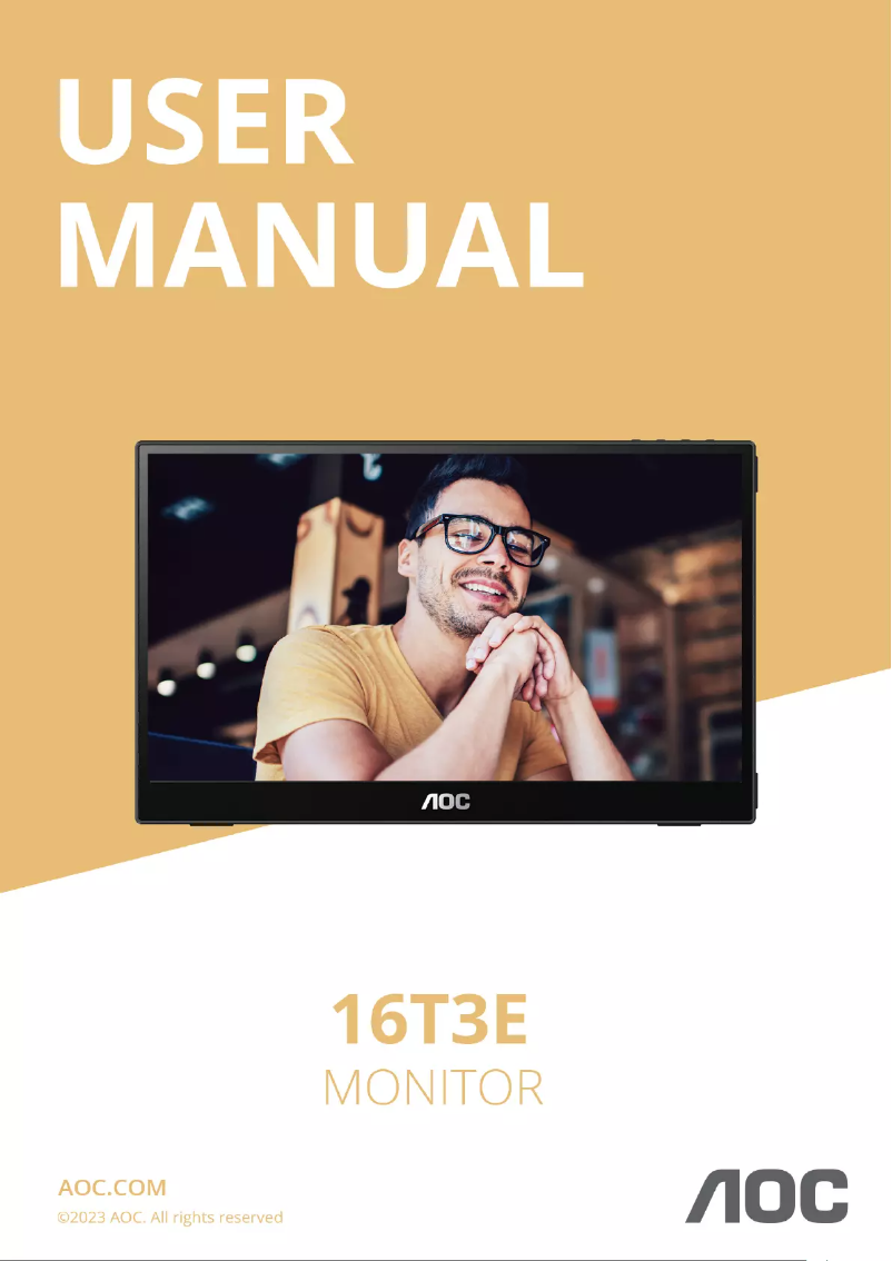Page 1 de la notice Manuel utilisateur AOC 16T3E