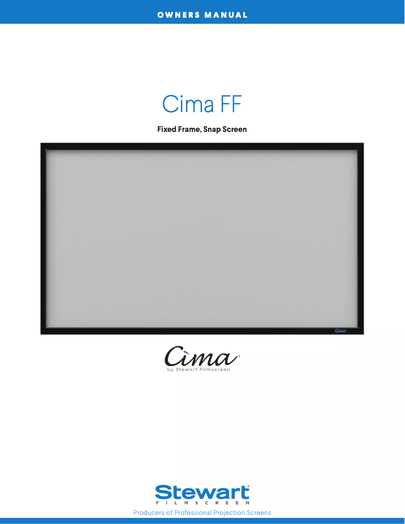 Image de la première page du manuel de l'appareil Cima FF