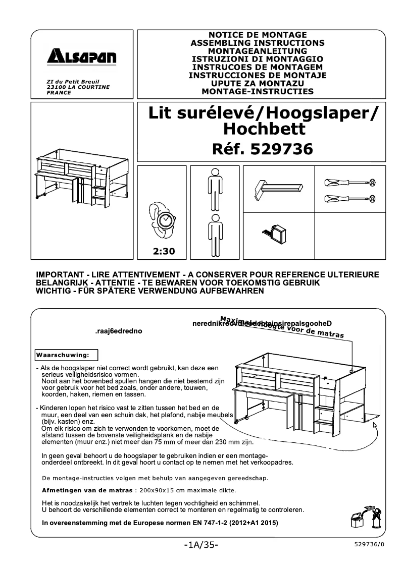 Image de la première page du manuel de l'appareil Levi