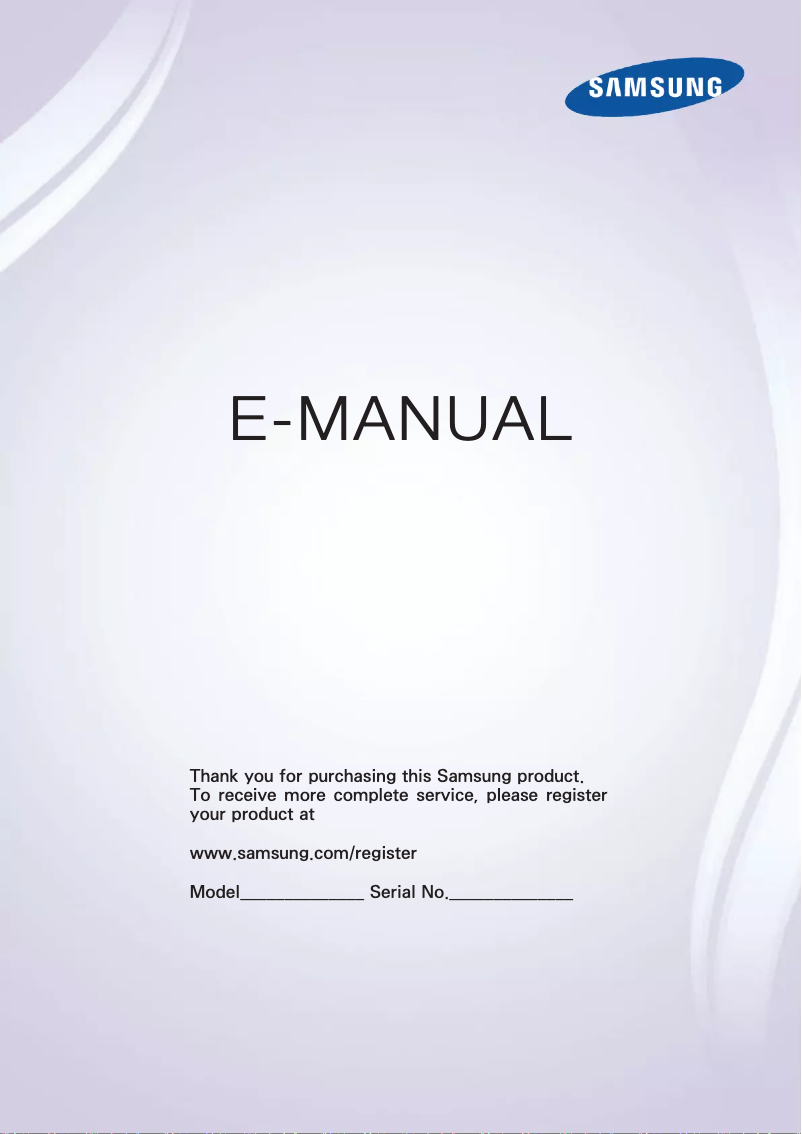 Page 1 de la notice Manuel utilisateur Samsung UA65F8000AT