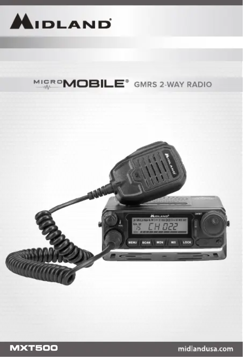 Page n°1 - Manuel utilisateur Midland MicroMobile MXT500