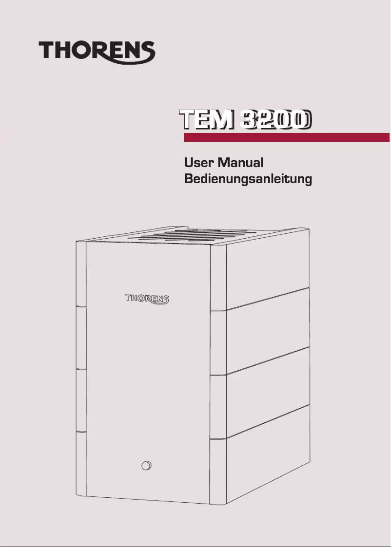 Image de la première page du manuel de l'appareil TEM 3200