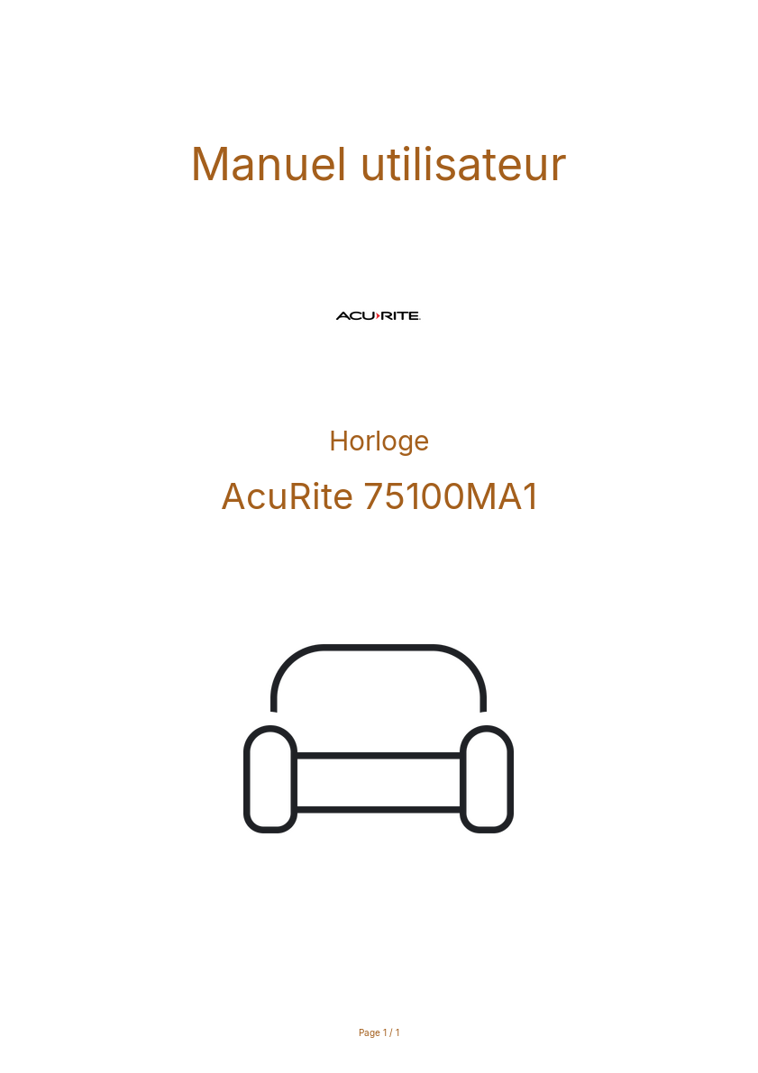 Image de la première page du manuel de l'appareil 75100MA1