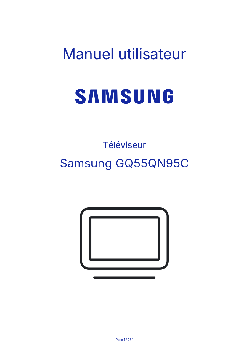 Page n°1 - Manuel utilisateur Samsung GQ55QN95C