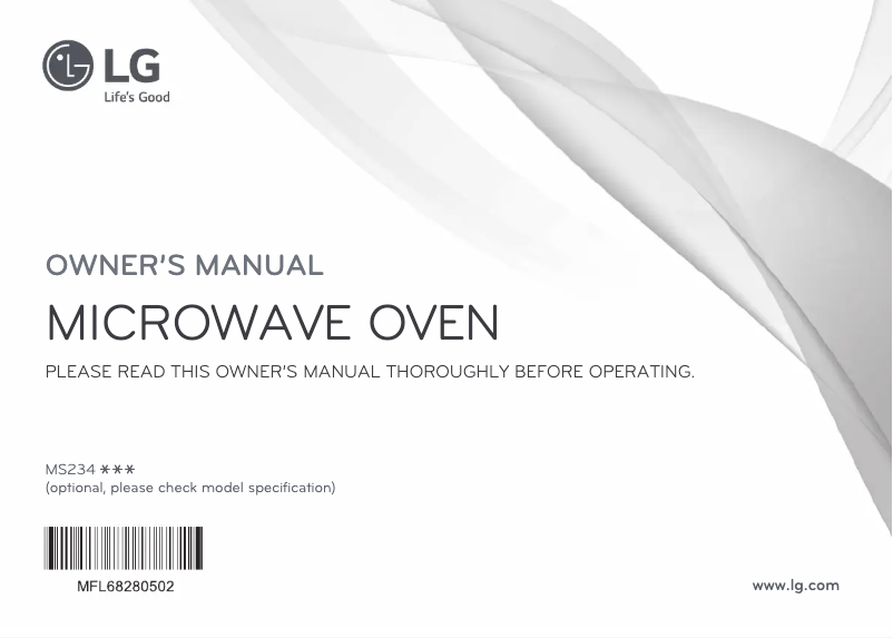 Image de la première page du manuel de l'appareil MS2344DAR