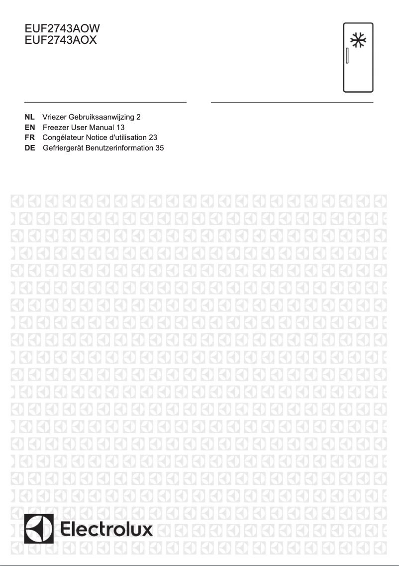 Page n°1 - Manuel utilisateur Electrolux EUF2743AOW