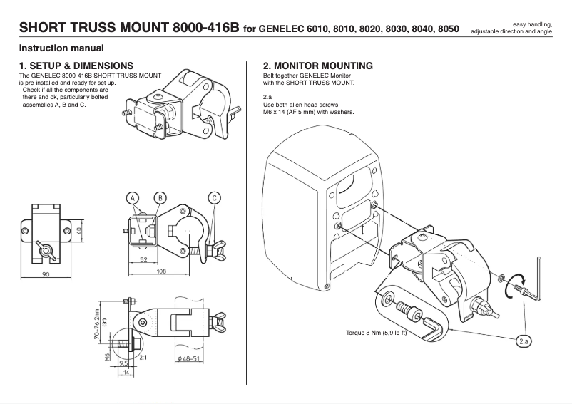 Page n°1 - Manuel utilisateur Genelec 8000-416C