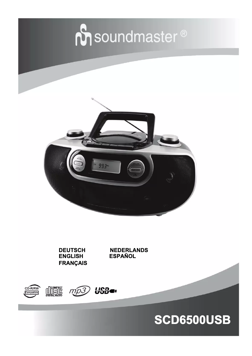 Image de la première page du manuel de l'appareil SCD6500USB