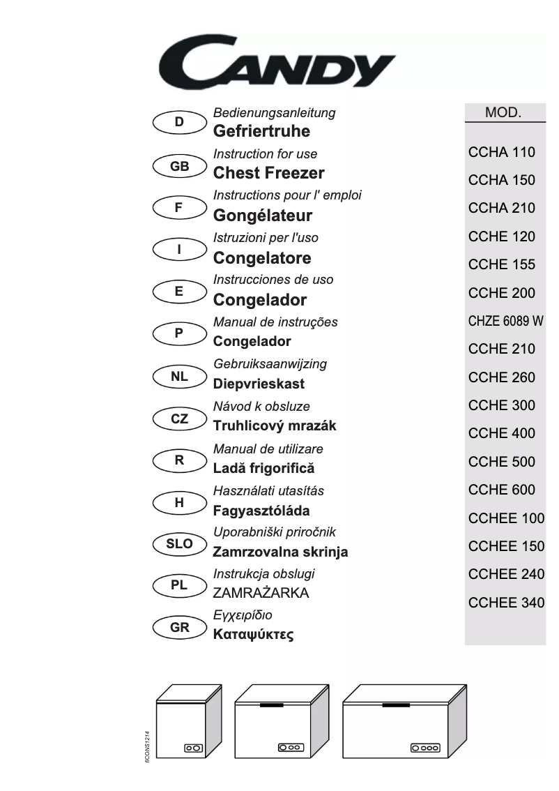 Image de la première page du manuel de l'appareil CCHE 210