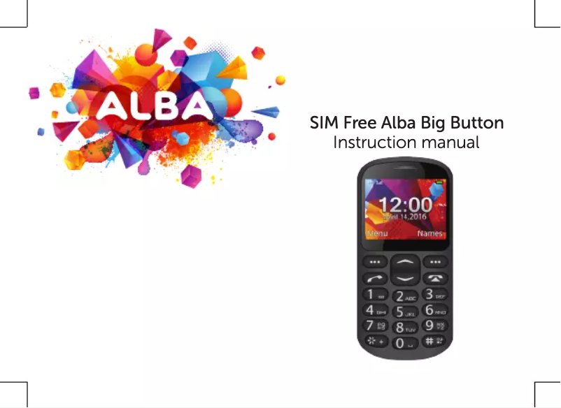 Page 1 de la notice Manuel utilisateur Alba Big Button