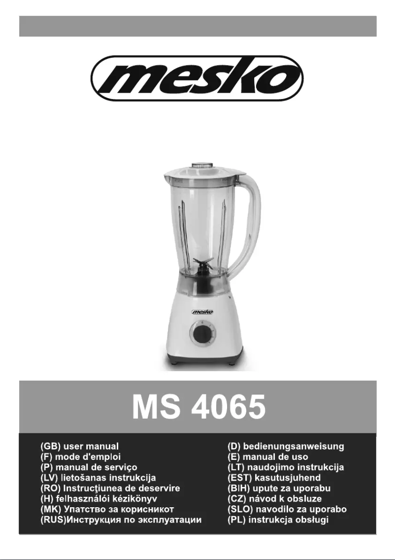 Page 1 de la notice Manuel utilisateur Mesko MS 4065