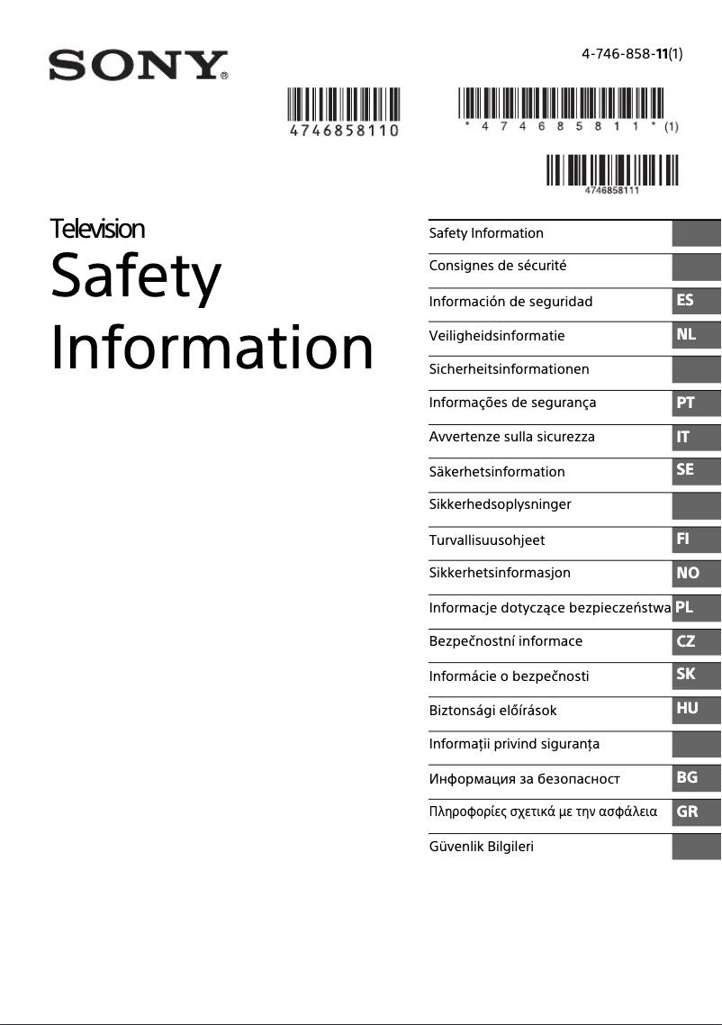 Page 1 de la notice Manuel utilisateur Sony OLED KD-65AG9
