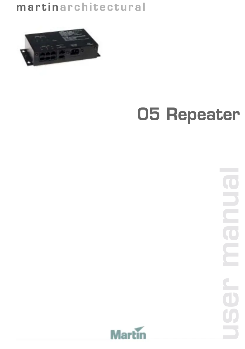 Page n°1 - Manuel utilisateur Martin Alien 05 Repeater