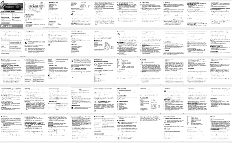 Page 1 de la notice Manuel utilisateur Auriol Z31714