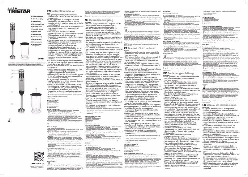 Page 1 de la notice Manuel utilisateur TriStar MX-4828