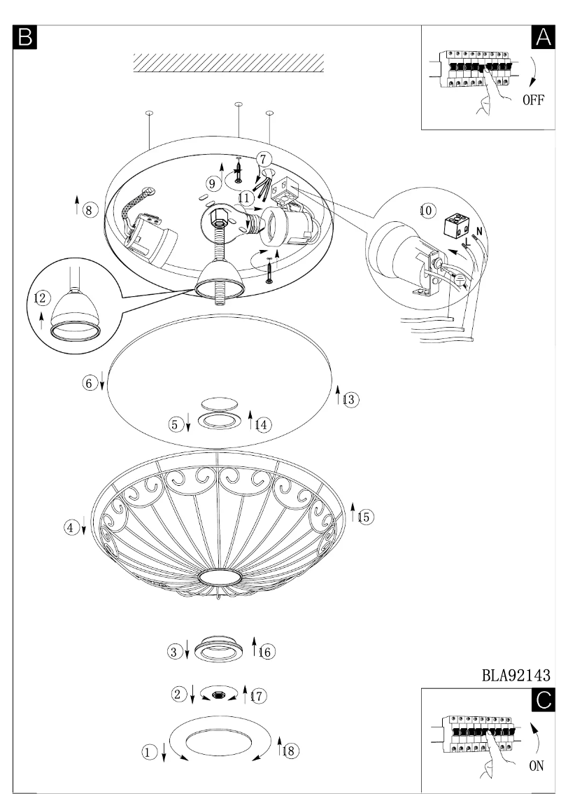 Page n°1 - Manuel utilisateur Eglo Colti