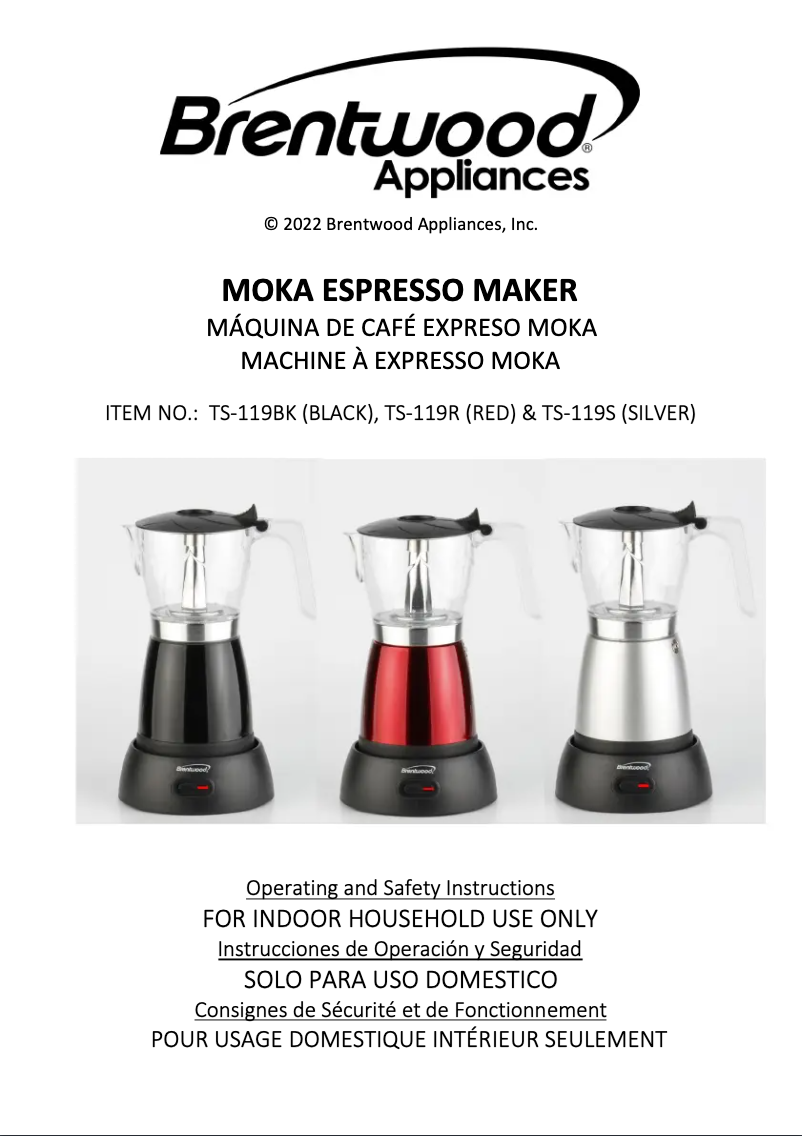 Page 1 de la notice Manuel utilisateur Brentwood TS-119S